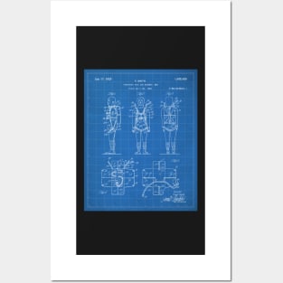 Parachute Pack Patent - Sky Diving Art - Blueprint Posters and Art
